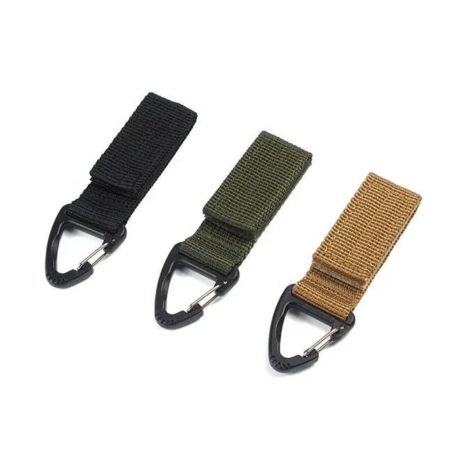 Outdoor Carabiner Strength nylon tactical backpack key hook climbing Accessory webbing belt buckle