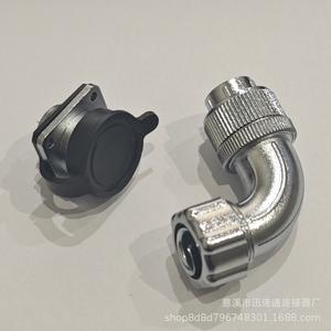 Connecteur d'aviation Ws20 coudé 2-15 broches en alliage de zinc plaqué or pour usage industriel - Product Image 2