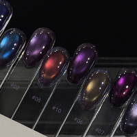 SUUSEEGEL Nouveau Kit de Gel UV pour Ongles Effet Œil de Chat Violet Nuit Sombre 10 Couleurs, Haute Qualité, Non Toxique, pour Salons de Manucure, Vente en Gros OEM