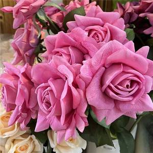 Commercio all'ingrosso di alta qualità reale tocco artificiale polveroso <span class=keywords><strong>rosa</strong></span> Rose in lattice di caffè, vero tocco idratante <span class=keywords><strong>rosa</strong></span> fiori artificiali - Product Image 6