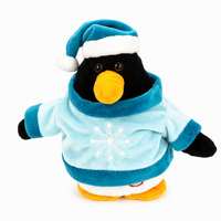 Peluche pingouin mignon avec chapeau, motif flocon de neige hivernal, idéal pour Noël, cadeau parfait