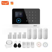 Sistem Alarm Keamanan Rumah Pintar Tuya Nirkabel Anti Maling Kebakaran WiFi GSM dengan Kontrol Aplikasi