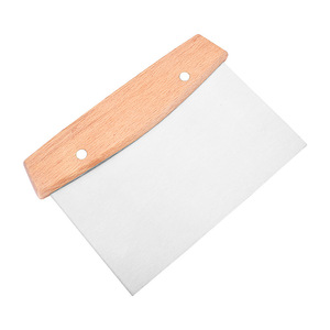 Stainless Steel Dough Cutter Oak Handle 5 Inch Baking Knife Kitchen Tool Non Stick Surface - Product Image 3