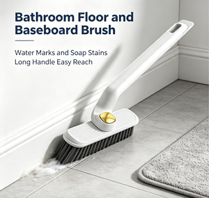 Rotating Gap Cleaning <b>Brush</b> Lightweight Plastic Toilet Bathroom Floor <b>Scrub</b> <b>Brush</b> 180 Degree Swivel Angle Cleaner - Product Image 2