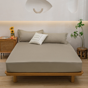 Une <span class=keywords><strong>housse</strong></span> de lit simple de couleur pure <span class=keywords><strong>housse</strong></span> de protection de <span class=keywords><strong>matelas</strong></span> simple et entièrement enveloppée (sans taie d'oreiller) pour toutes les saisons - Product Image 4