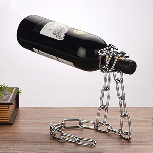 2024 nueva cocina comedor bodega Bar decoración suspensión mágica cadena de hierro estante de <span class=keywords><strong>vino</strong></span> cadena de hierro mágica soporte para botella de <span class=keywords><strong>vino</strong></span> - Product Image 2