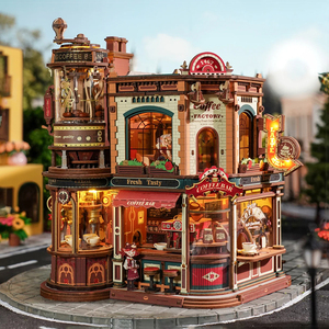 <span class=keywords><strong>Robotime</strong></span> Rokr Toys Wholesale DIY Assemble Kit EAB02 Dream Coffee Factory Music Box <span class=keywords><strong>3D</strong></span> Wooden Puzzles - Product Image 1