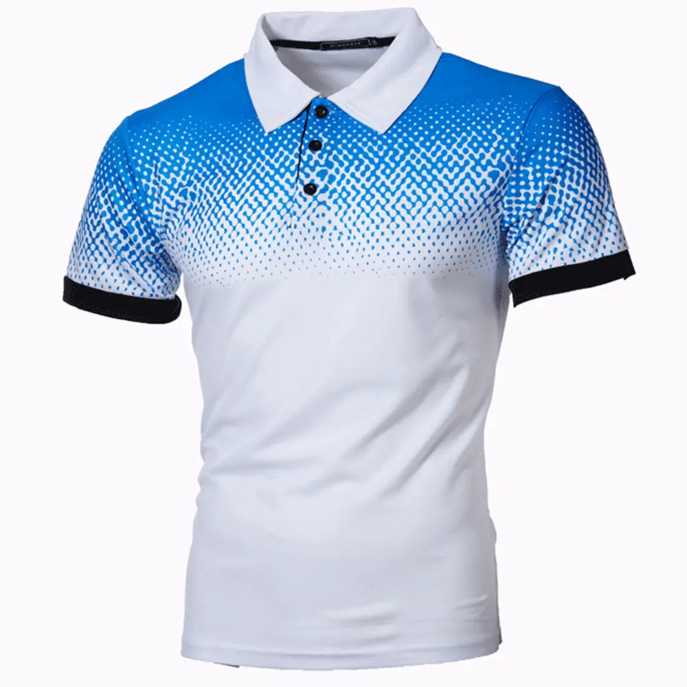 Maglietta da Golf con stampa di cani con Logo personalizzato di fornitura di fabbrica per t-Shirt Polo tinta unita ad asciugatura rapida da uomo d'affari