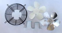 25w 40w 60w Moteur à pôle ombragé Réfrigérateur Congélateur Condenseur Refroidissement asynchrone Ventilateur à condensation avec couvercle en maille à lame de vent