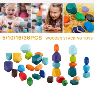 Bộ Juguetes Cầu Vồng Cho Trẻ Em, Đồ Chơi Xếp Chồng Khối Gỗ Cân Bằng Đồ Chơi Sáng Tạo Làm Từ Gỗ Montessori - Product Image 6