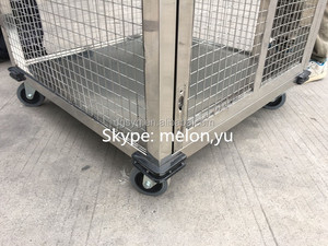 Kit de <span class=keywords><strong>cage</strong></span> de rouleau en métal de sécurité de casier mobile commercial avec la <span class=keywords><strong>cage</strong></span> d'étagères plates d'acier inoxydable - Product Image 4