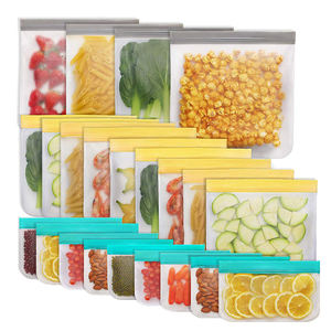 <span class=keywords><strong>Sac</strong></span> de conservation alimentaire réutilisable et écologique anti-fuite pour congélateur avec fermeture éclair réutilisable – Offre Spéciale - Product Image 1