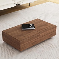 Table basse moderne extensible et convertible avec grand rangement et surface facile à nettoyer pour salon