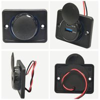 Cargador Universal de Fábrica para Panel de Vehículo, con Puertos USB Duales QC3.0 USB-A Tipo C 5V3.1A, Enchufe de Carga para Teléfono Celular en el Automóvil