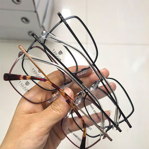 Venta al por mayor, precio barato personalizado, buena calidad, Unisex, de moda, de Metal inoxidable, montura completa cuadrada, monturas ópticas mixtas - Product Image 2