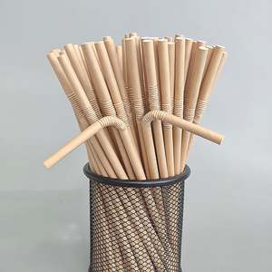 Pailles en papier recyclé pliables, biodégradables, jetables, emballées individuellement pour les jus et les boissons, à utiliser dans les restaurants et les cafés - Product Image 2