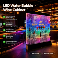 Mueble Bar con Burbujas de Agua LED, Pared de Burbujas Acrílicas Independiente, con Luz RGB para Decoración de Hogar, Bar u Hotel
