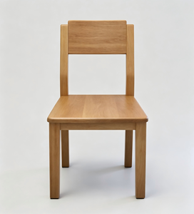 Chaise de salon moderne en bois, dossier solide, design minimaliste, mobilier de maison - Product Image 1