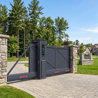 Cancello Scorrevole Automatico in Alluminio a Prezzo di Fabbrica, Cancello Moderno per Vialetto, Cancello d'Ingresso di Sicurezza Personalizzato
