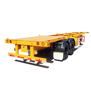 Prix usine Semi-remorque porte-conteneurs à châssis squelette en acier 2 essieux 45 pieds avec verrous de conteneur, neuve, capacité de charge 50000 kg, remorque robuste - Product Image 1