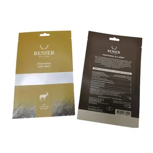 אריזת בשר בקר מודפס מותאם אישית שקיות פלסטיק עם אטם 3 צד חום והוכחה דליפה עבור סטייק - Product Image 5