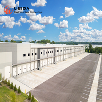 Structure métallique préfabriquée résistante aux pulvérisations de sel pour port maritime, entrepôt en structure acier