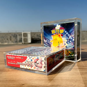 TCG personnalisé vente en gros <span class=keywords><strong>Pokemon</strong></span> japonais grande boîte de rappel avec couvercle magnétique vitrine acrylique - Product Image 4