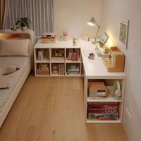 Bureau d'angle en bois blanc en forme de L, moderne, gain de place, écologique, avec tiroir et rangement ouvert, facile à assembler pour les bureaux à domicile et les chambres.