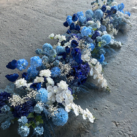 Promise OEM Silk Flower Runner Factory Tapis d'allée florale artificielle en gros Longueur personnalisée pour la décoration de mariages et de galas