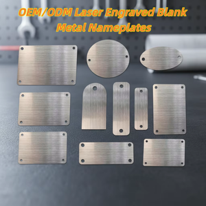 कस्टम ओएम चांदी-प्लेटेड धातु नाम प्लेटों के साथ व्यावसायिक उपहार के लिए घर सजावट-थोक - Product Image 1