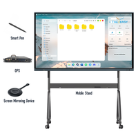 Pantalla Plana Interactiva LCD 4K de 55 y 65 Pulgadas, Multitáctil, Pizarra Digital Inteligente, Pizarra Interactiva con Certificación RoHS, CE y EMC para Negocios y Escuelas