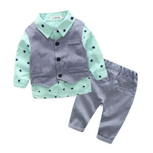 Traje de Noche para Bebé Niño, Traje de Fiesta de Tres Piezas con Manga Larga, Ropa de Recién Nacido, Compra en Línea - Product Image 2