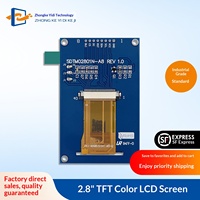 Zhongke Yidi Layar Warna TFT 28 "dengan Papan Adaptor Port Serial SPI 4-Kawat ST7789T3 IC LCD Tampilan Penuh Lampu Latar LED Cahaya Putih