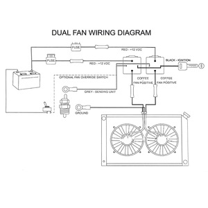 Dual Electric Cooling Fan Wiring Harness Kit 12V 40A Relay With <b>Thermostat</b> For <b>Radiator</b> Fan Upgrade - Product Image 1