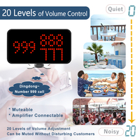 Système d'appel de serveur électronique pour restaurant, affichage numérique à 3 chiffres, récepteur hôte, 20 boutons d'appel pour narguilé, moniteur vocal, téléavertisseur