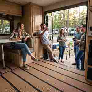 Revêtement de sol intérieur en vinyle tissé PVC expansé pour camping-car, <span class=keywords><strong>caravane</strong></span> et véhicule de loisirs - Product Image 3