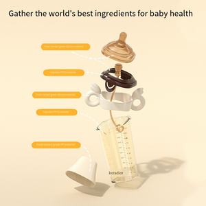 Bouteille d'alimentation pour bébé personnalisée OEM sans BPA, anti-flatulences, col large, bouteille pour bébé en PPSU, bouteille pour boire du lait ou de l'eau pour bébé - Product Image 4
