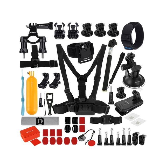 PULUZ 53 in 1 Accessories Total Ultimate Combo Kits for Action Cameras