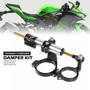 Supporto Ammortizzatore Manubrio CNC Completo per <span class=keywords><strong>Moto</strong></span> KAWASAKI ZX4R ZX4RR in Lega di Alluminio - Product Image 2