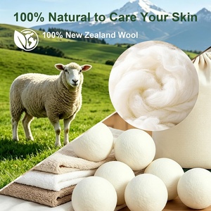 Lot de balles de séchage en feutre de laine 100 % naturelles, écologiques et biologiques, faites à la main en Nouvelle-Zélande, réutilisables pour la lessive - Product Image 2