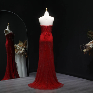 Jancember LSZ528 Abito da Sera Asimmetrico Senza Spalline con Lacci per <span class=keywords><strong>Donna</strong></span> - Product Image 3