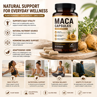 Capsules de Maca de Qualité Supérieure en Gros pour Marques Privées OEM – Complément Alimentaire Naturel à Base de Plantes pour Nutrition Quotidienne