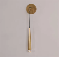 Zèle Éclairage En Laiton Massif Cristal G9 LED Ampoule Applique Murale Moderne Luminaires pour Chambre Escalier Salle De Bains