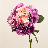FANSTA Bunga Hydrangea Buatan Berkualitas Tinggi dengan Sentuhan Lateks Asli 65cm Bunga Buatan Berwarna untuk Dekorasi Pernikahan, Rumah, Hotel