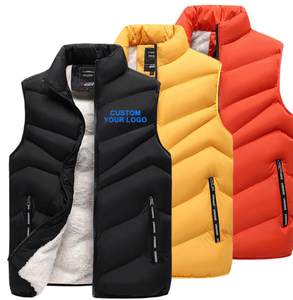 Gilet en laine surdimensionné et moelleux personnalisé avec logo, doublure en laine d'agneau, chaud et épais, pour homme, tendance - Product Image 1
