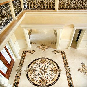 Mosaici del pavimento del medaglione di marmo del getto d'acqua dell'atrio di lusso dell'hotel <span class=keywords><strong>per</strong></span> l'interior Design elegante della Villa - Product Image 3
