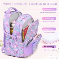 Sac à dos enfant trois pièces Twinkle Cross-Border, style dessin animé, grande capacité, unisexe, pour l'école primaire, imperméable, nouveau modèle