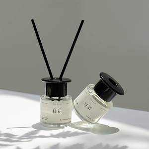 50ml 100ml 150ml 200ml rõ ràng vòng hình trụ rỗng vòng khuếch tán container lọ nồi sậy khuếch tán hương thơm chai thủy tinh - Product Image 2