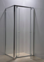 Douchehoek met aluminium frame en dubbele draaipunt, project groothandel vierkant model