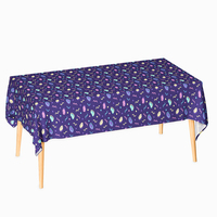 Nappe de table imperméable PLA motif Memphis violet, nappe de fête rectangulaire jetable écologique